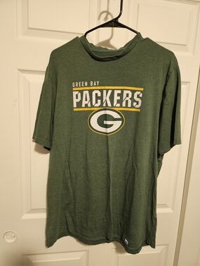 Majestic Green Bay Packers Heather Green Short Sleeve Tee